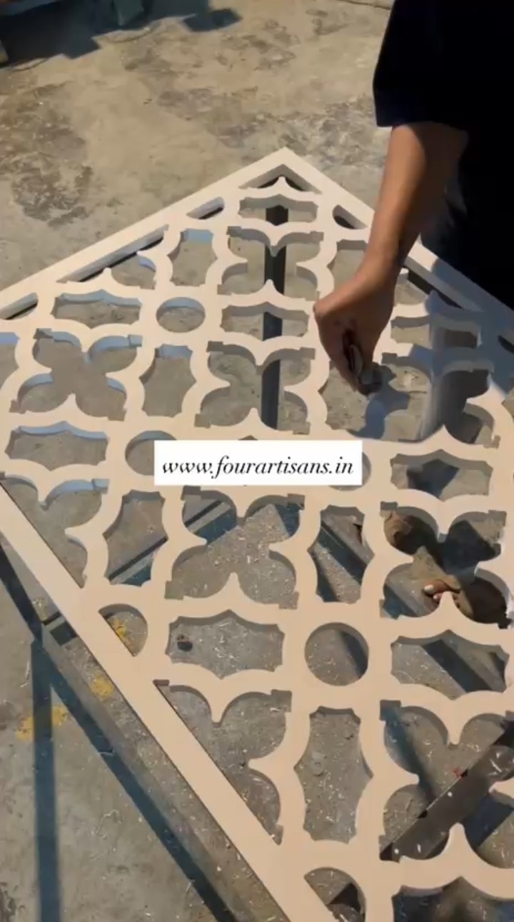CNC cutting PVC jaali at Four Artisans in Pune