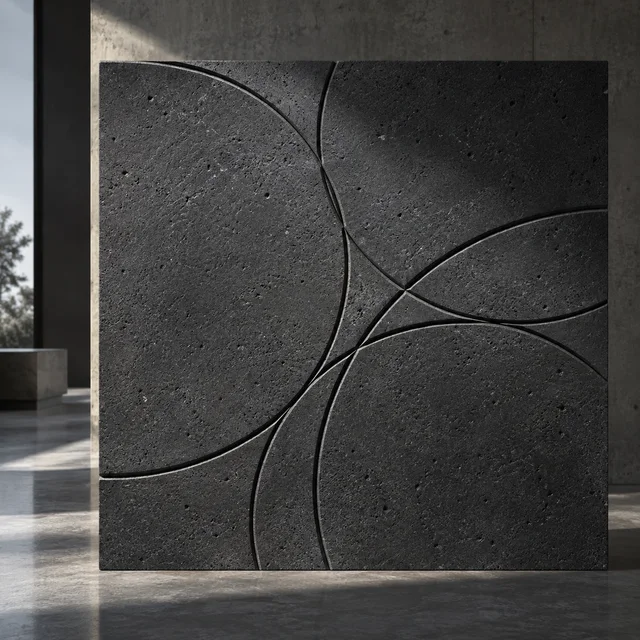 Intersecting circular arcs — Basalt architectural design concept