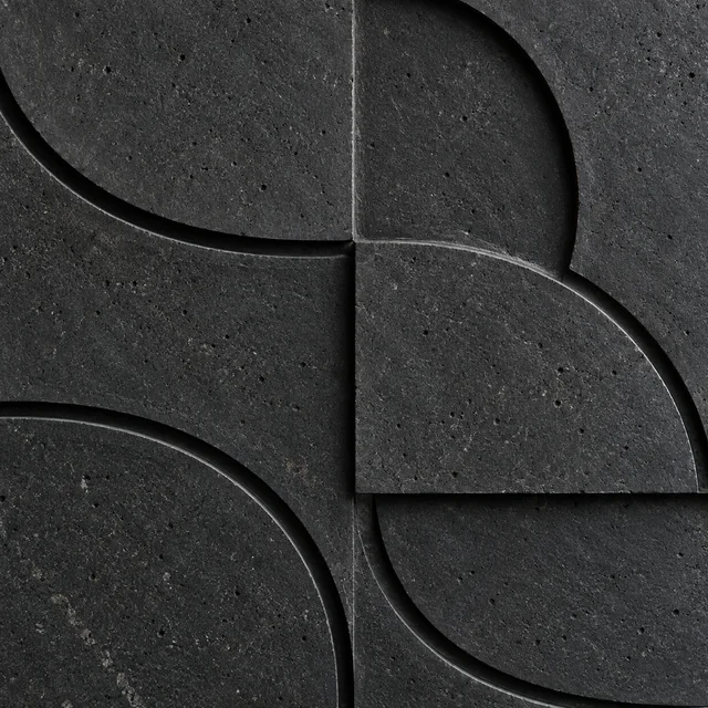 Offset semicircular grooves — Basalt architectural design concept