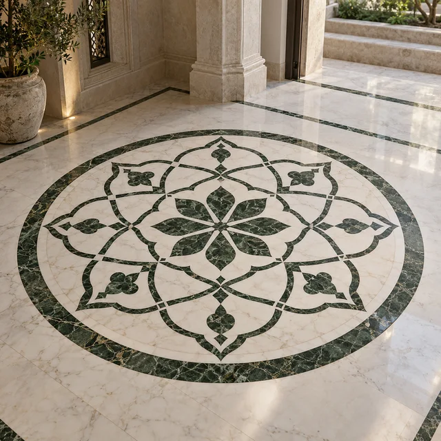 Persian garden geometry — Marble architectural design concept