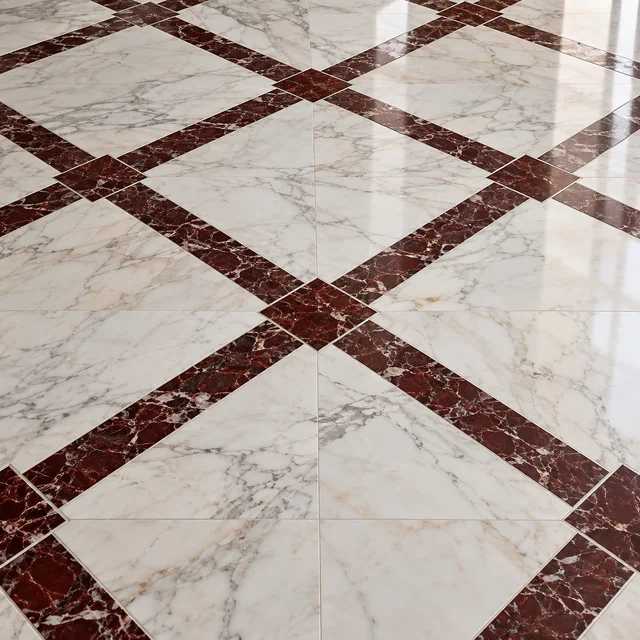 Diagonal diamond chain — Marble architectural design concept