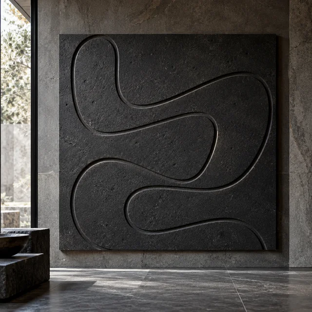 Continuous meandering line — Basalt architectural design concept
