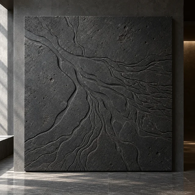 Abstract river delta lines — Basalt architectural design concept