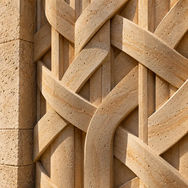 Woven architectural bands — Sandstone architectural design concept