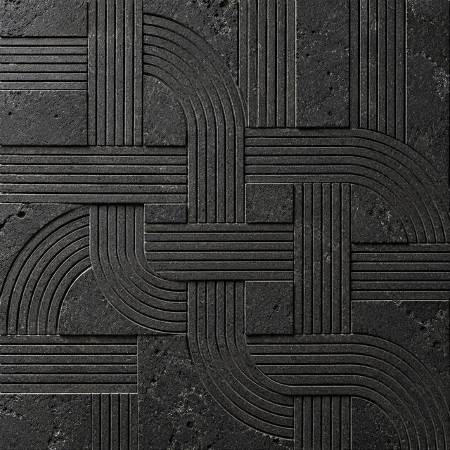 Linear woven geometry — Basalt architectural design concept