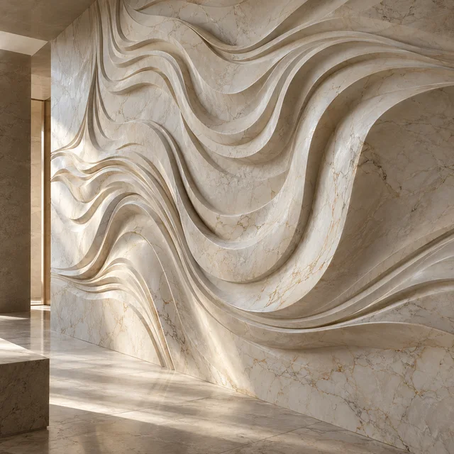 Abstract flowing hairlines — Marble architectural design concept
