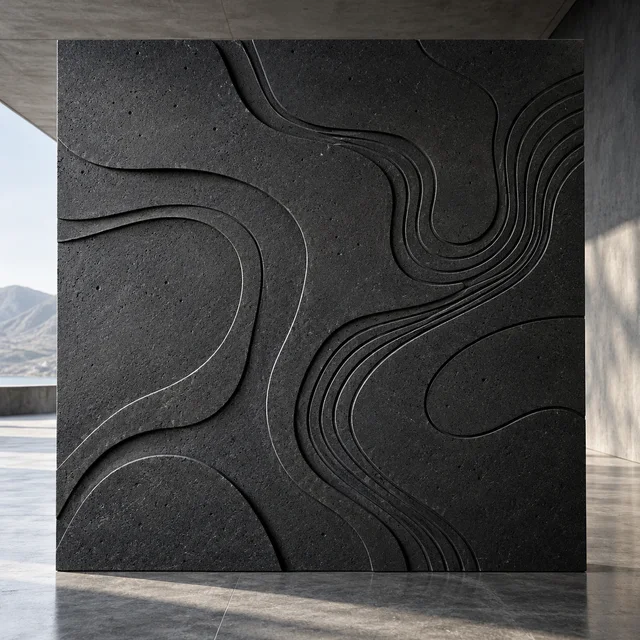 Contour silhouette abstraction — Basalt architectural design concept