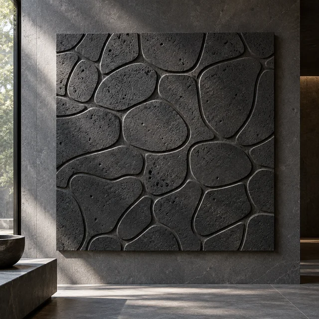 Cellular irregular outlines — Basalt architectural design concept